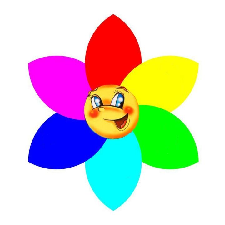 Fleur en papier de couleur à six pétales, chacun symbolisant une monorégime